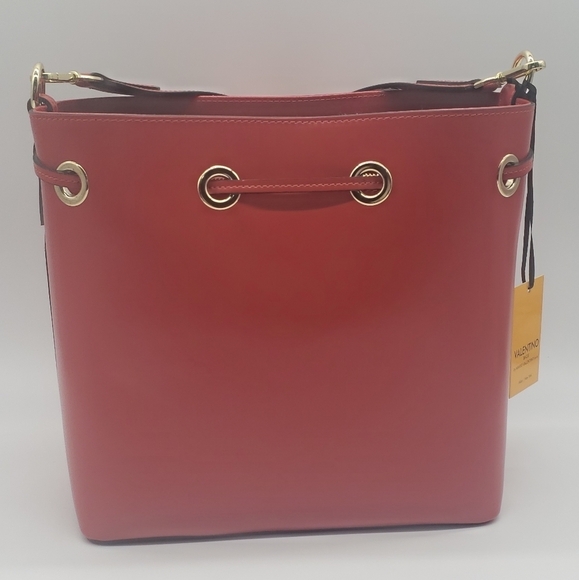 558- Valentino By Mario Valentino Karl Forever Red Made In Italy NWT - Picture 7 of 13